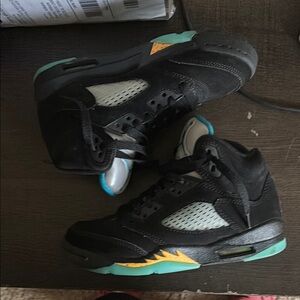 Jordan Kids Sneakers Black and Teal